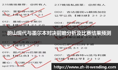 蔚山现代与墨尔本对决前瞻分析及比赛结果预测